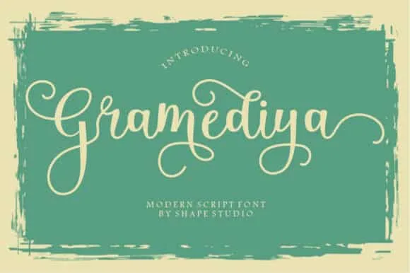 Gramediya Script Font Gramediya Script Font