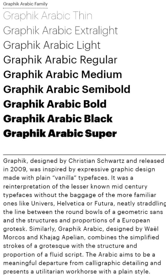 Graphik Arabic Font
