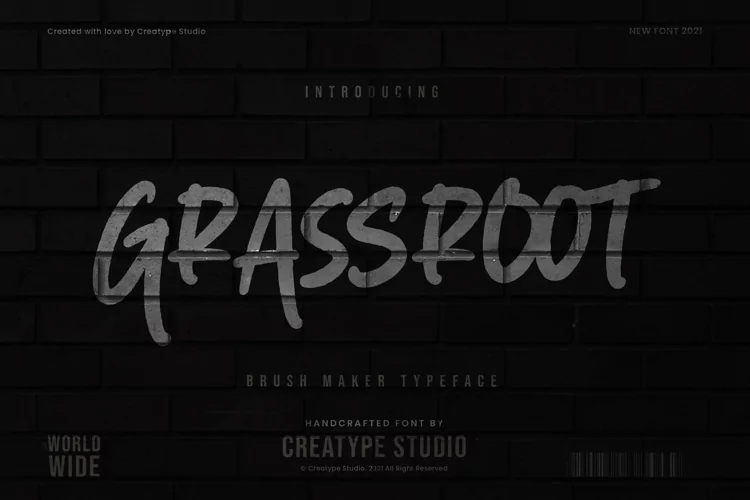 Grassroot Brush Maker Sans serif Fonts