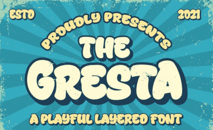 Greasta a Playful Layered Font
