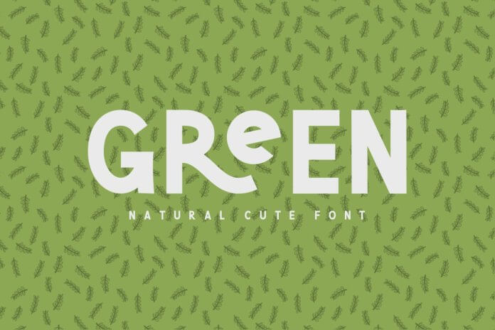 Green Natural Cute Font