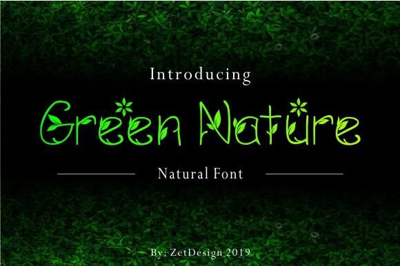 Green Nature Font