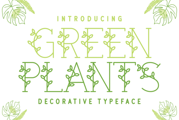 Green Plants Font