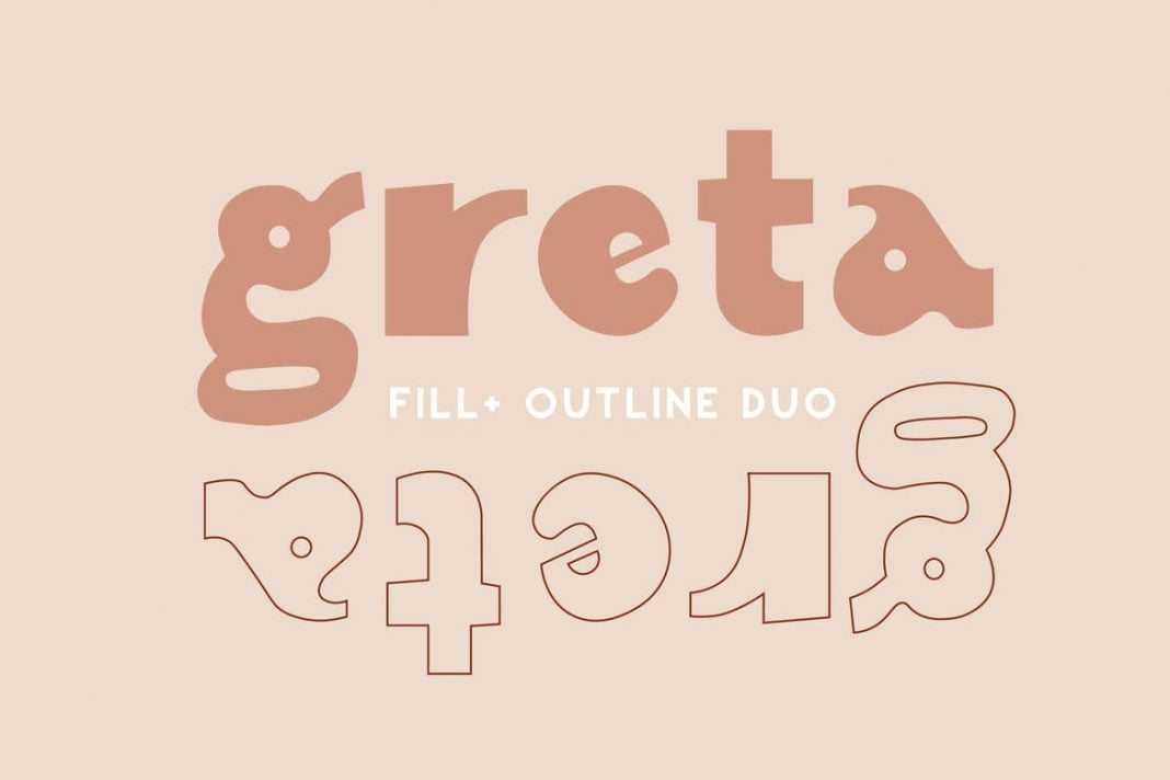 Greta Display Font Duo Fill + Outline