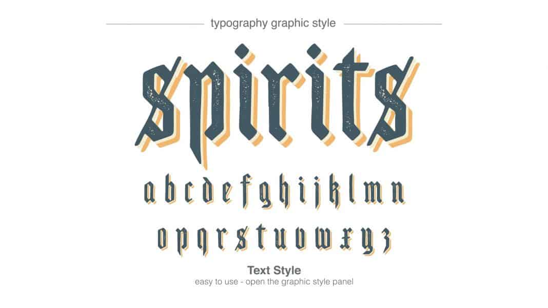 Grunge old script text style Font