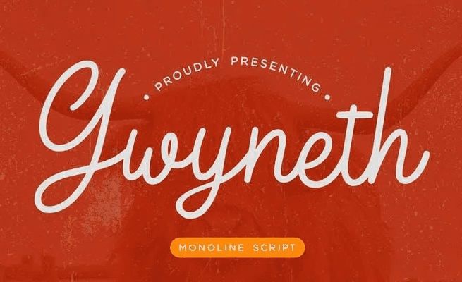 Gwyneth Monoline Script