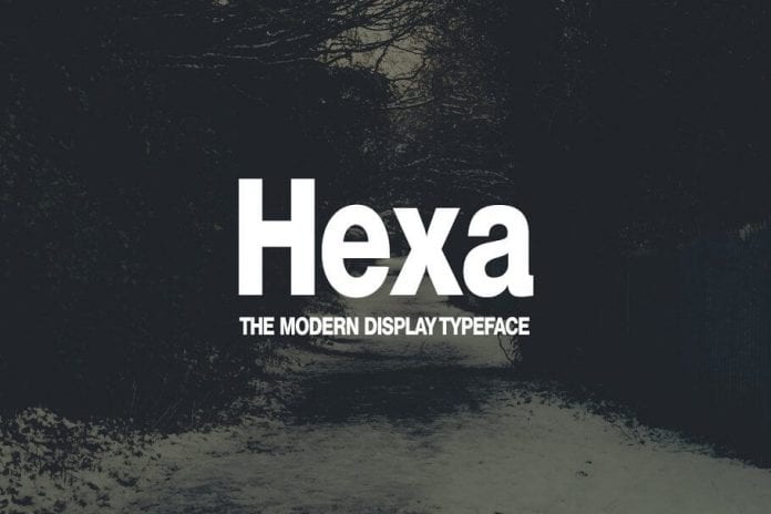 HEXA Modern Display Typeface Font