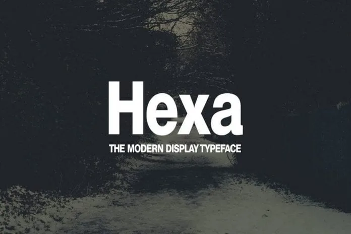 HEXA Modern Display Typeface Font