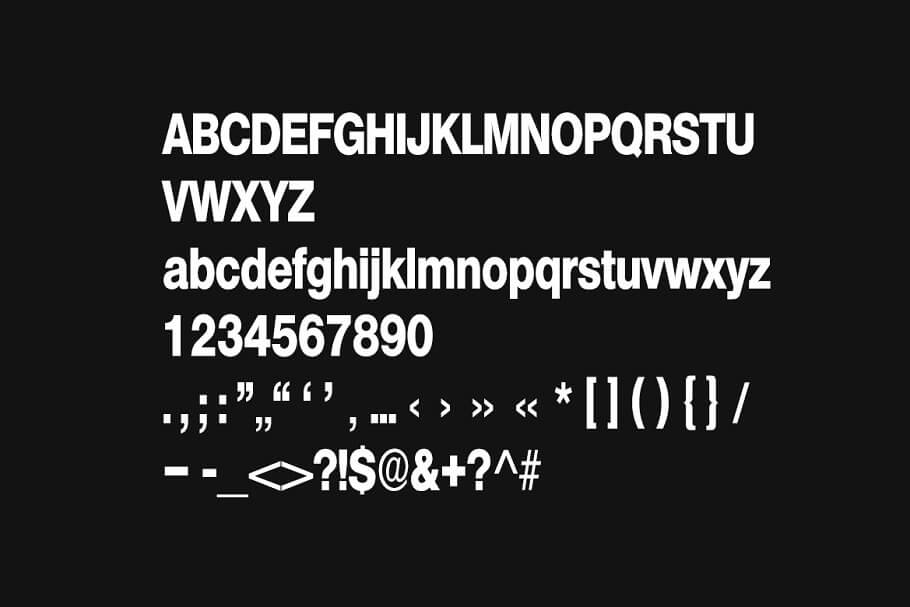 HEXA Modern Display Typeface Font