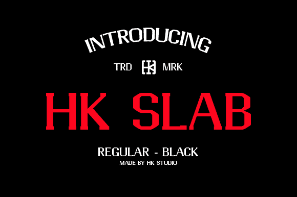 HK Slab Font
