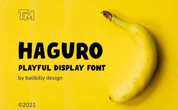 Haguro Bold Display Font