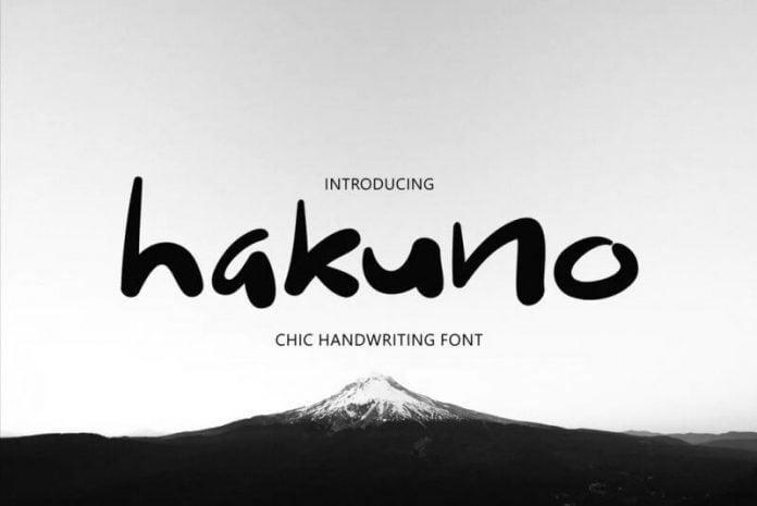 Hakuno - Chic Handwriting Font