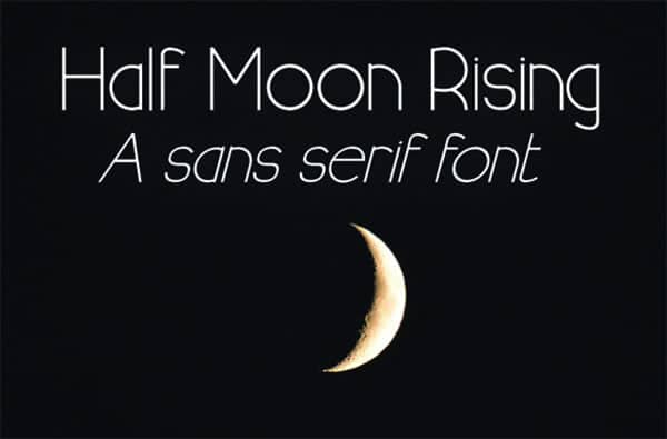 Half Moon Rising Font