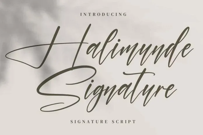 Halimunde Signature Font