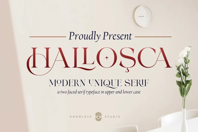 Hallosca Serif Typeface Font