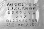 Halloween Woody Alphabet Fonts Family