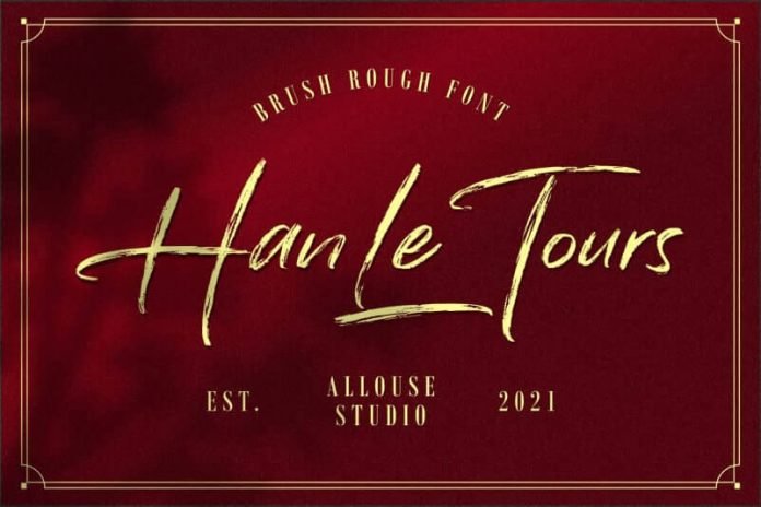 Han Le Tours - Brush Rough Font