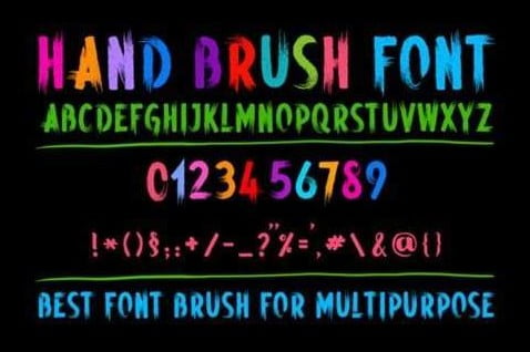 Hand Brush Font