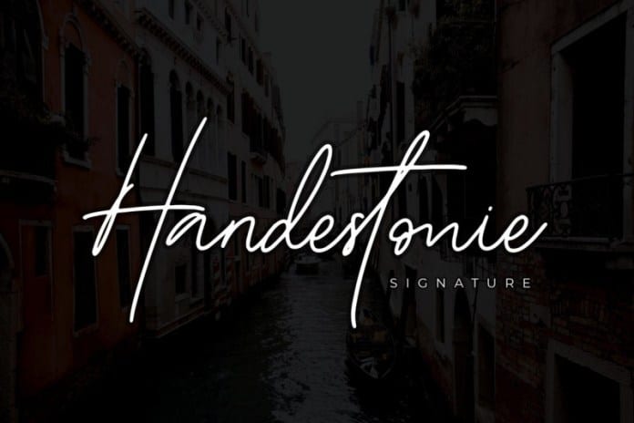 Handestonie - Signature Font