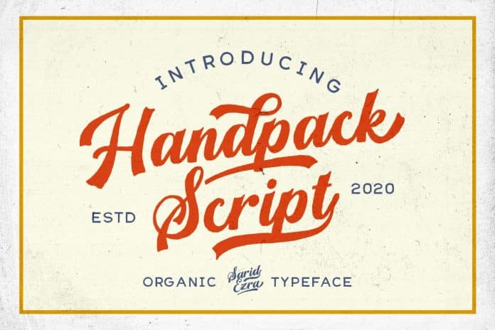Handpack Script - Handmade Font