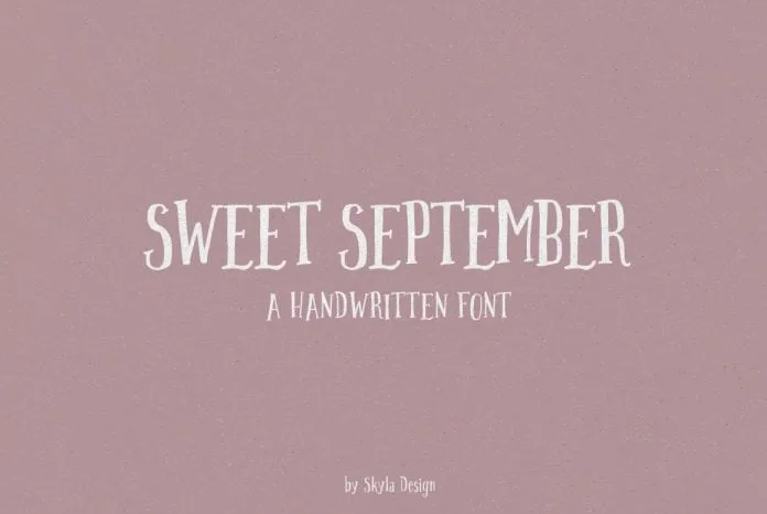 Handwritten Font Sweet September Handwritten Font Sweet September