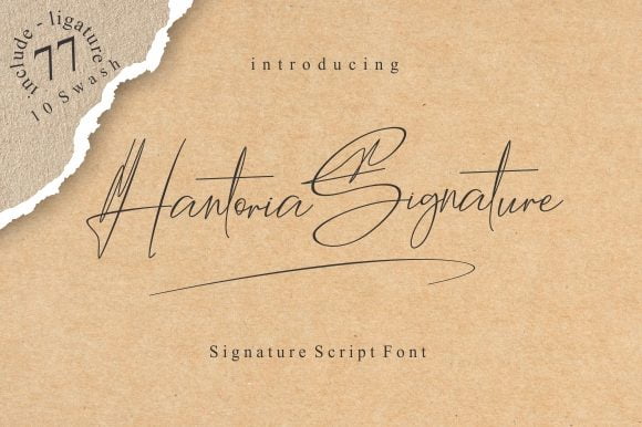 Hantoria Signature Font