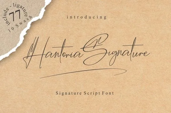 Hantoria Signature Font