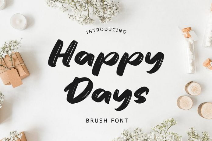 Happy Days Brush Display Font