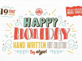 Happy Holiday With Extras Font
