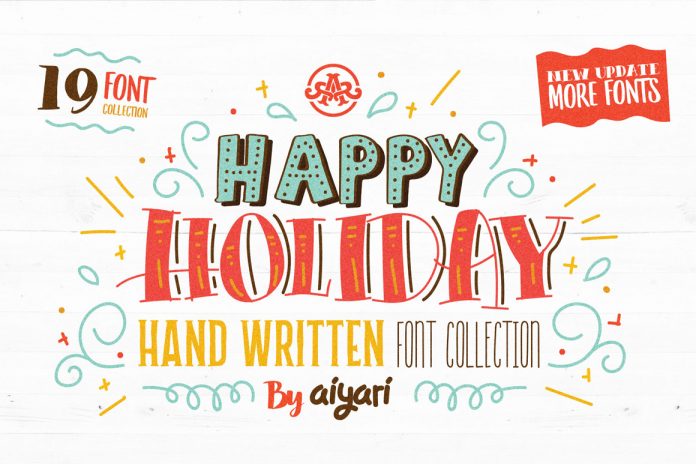 Happy Holiday With Extras Font