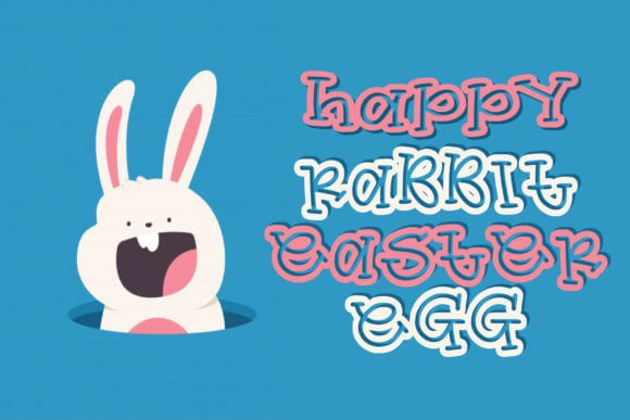 Happy Rabbit Easter Egg Font