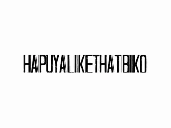 Hapuyalikethatbiko Font