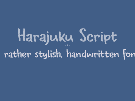 Harajuku Script Font