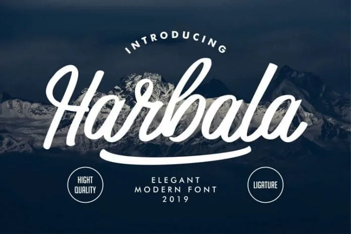 Harbala Elegant Modern Script Font