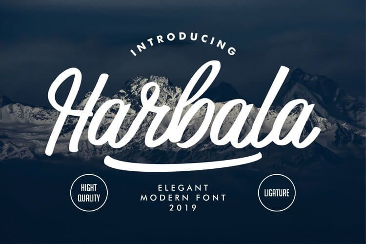 Harbala Elegant Modern Script Font