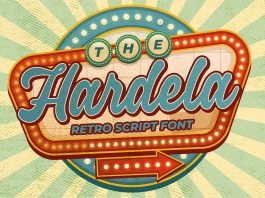 Hardela - Retro Script Font