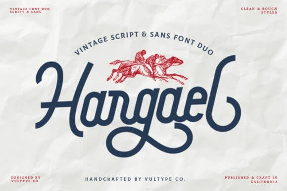 Hargael Vintage Script Font