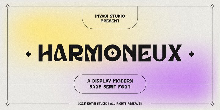Harmoneux – Modern Display Typeface Font