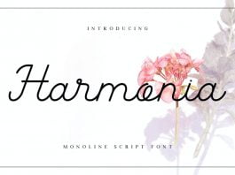 Harmonia Monoline Script Font