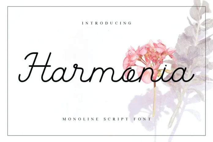 Harmonia Monoline Script Font