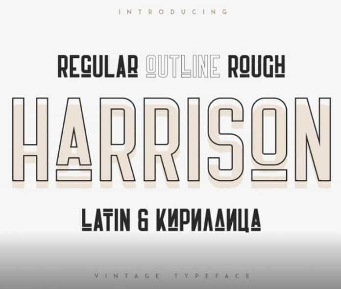 Harrison - Retro typeface Font