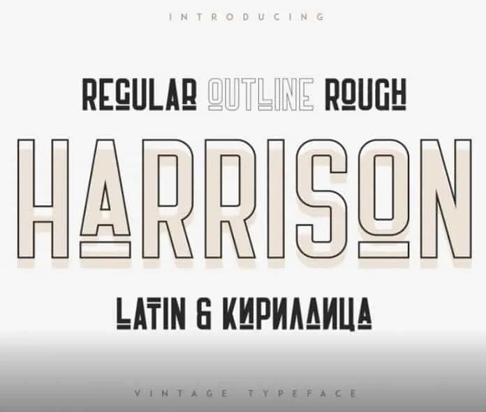 Harrison - Retro typeface Font
