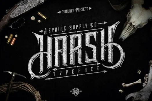 Harsh Typeface Font