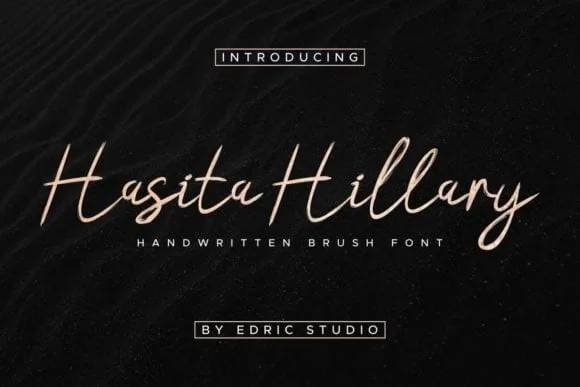Hasita Hillary Brush Font