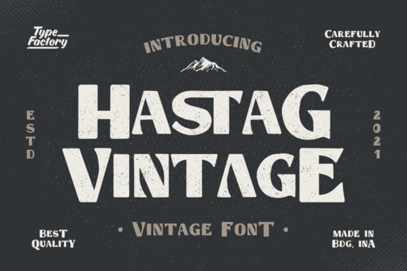 Hastag Vintage Font