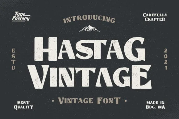 Hastag Vintage Font