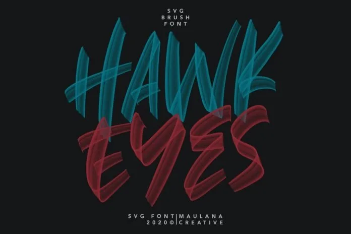 Hawkeyes SVG Brush Handmade Font Typeface Vector