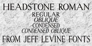 Headstone Roman JNL Font