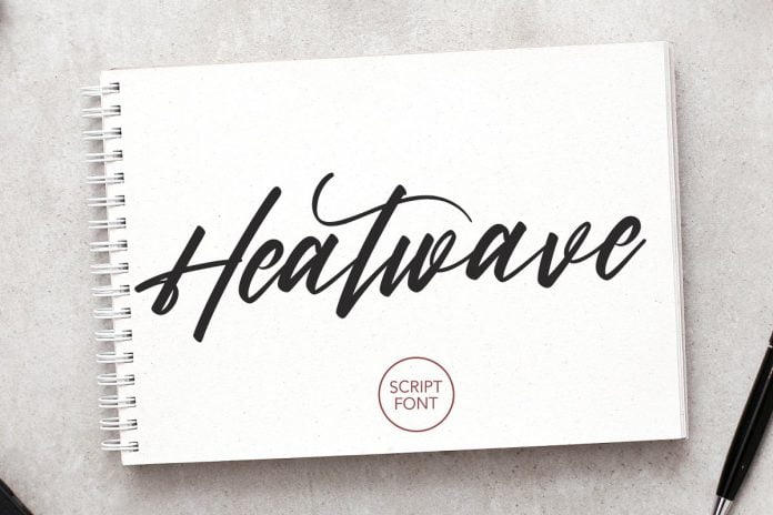 Heatwave Script Brush Handmade Modern Font