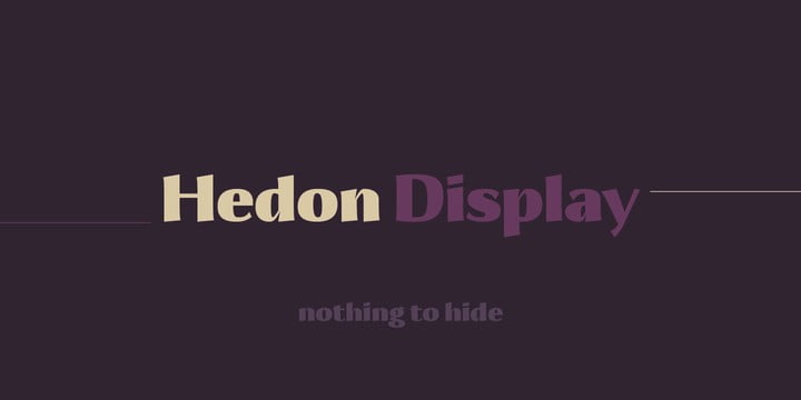 Hedon Display Font Free Download